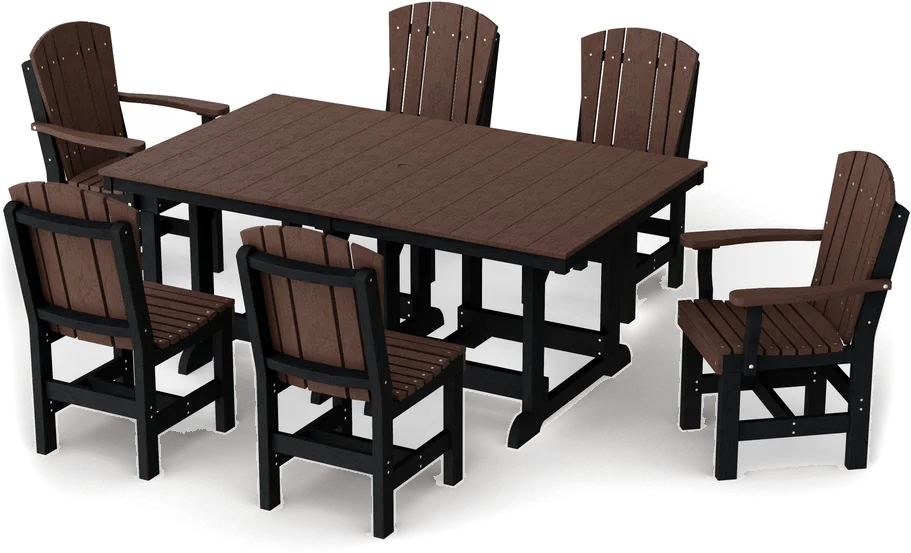Poly Craft No. 2203 + 2257 + 2258, 44&times;94 Dining Table paired with Dining Chairs