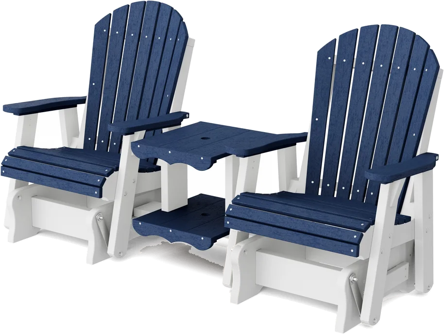 Poly Craft No. 2455 + 2008, Single Glider paired with Rock-A-Tee Center Table